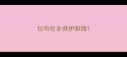 拉布拉多保护脚蹼