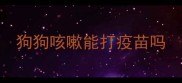 狗狗咳嗽能打疫苗吗