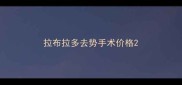 拉布拉多去势手术价格