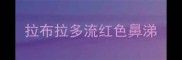 拉布拉多流红色鼻涕