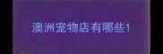 澳洲宠物店有哪些