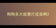 狗狗多大就要打疫苗啊