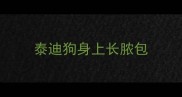 泰迪狗身上长脓包