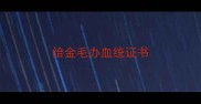 给金毛办血统证书