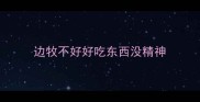 边牧不好好吃东西没精神
