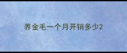 养金毛一个月开销多少