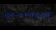 边牧一个月花多少钱