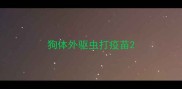 狗体外驱虫打疫苗