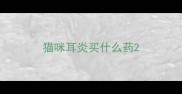 猫咪耳炎买什么药
