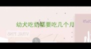 幼犬吃奶糕要吃几个月
