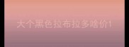 大个黑色拉布拉多啥价