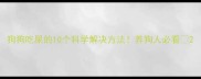 狗狗吃屎的10个科学解决方法养狗人必看