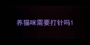 养猫咪需要打针吗