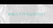 泰迪几个月可以吃钙片