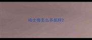哈士奇怎么养能胖