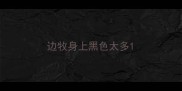 边牧身上黑色太多