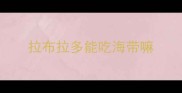 拉布拉多能吃海带嘛