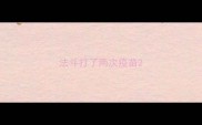 法斗打了两次疫苗