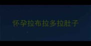 怀孕拉布拉多拉肚子