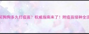 新买狗狗多久打疫苗权威指南来了附疫苗接种全流程